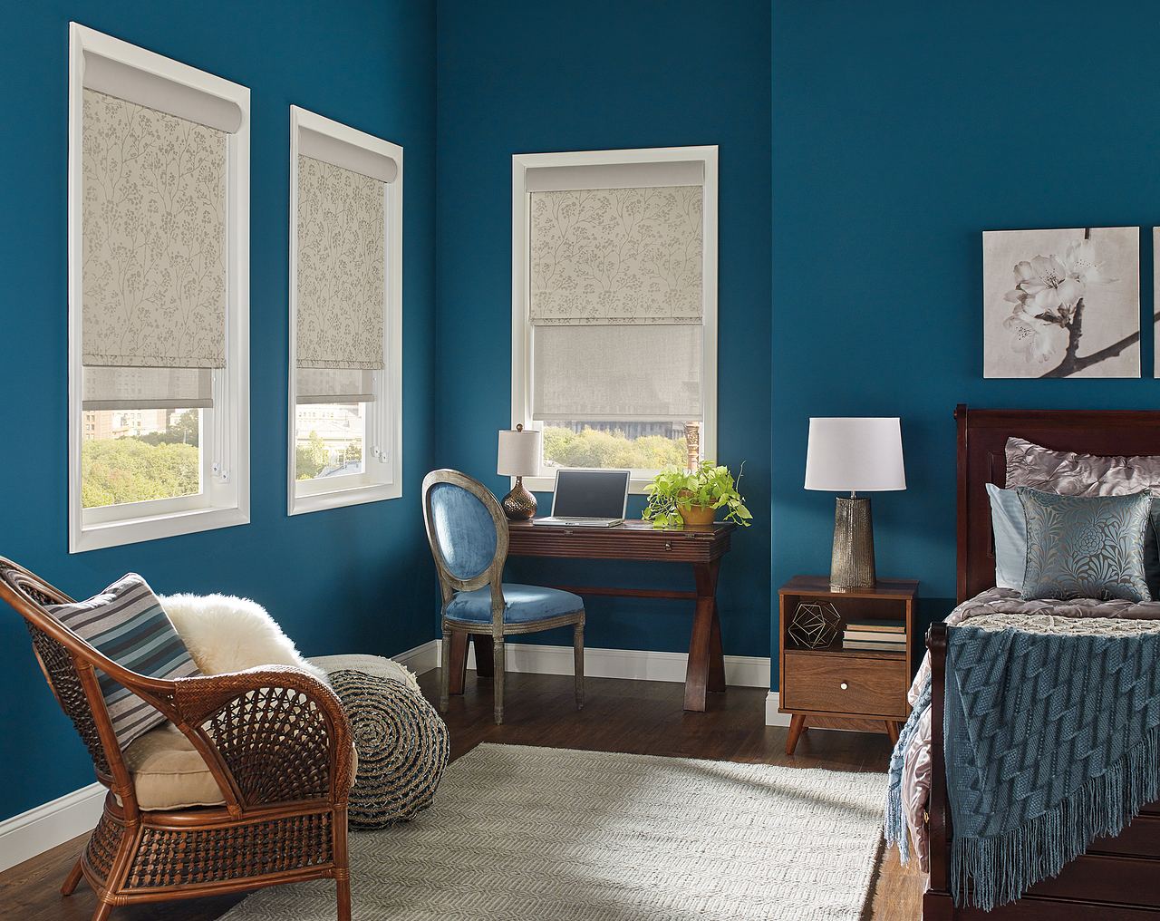 Custom window shades in a Georgetown Texas home