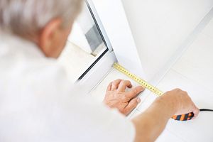 Measuring windows for custom blind installation